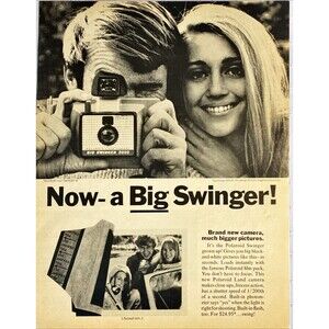 Swinger Camera "Now-a Big Swinger" Vintage Print Ad 1968